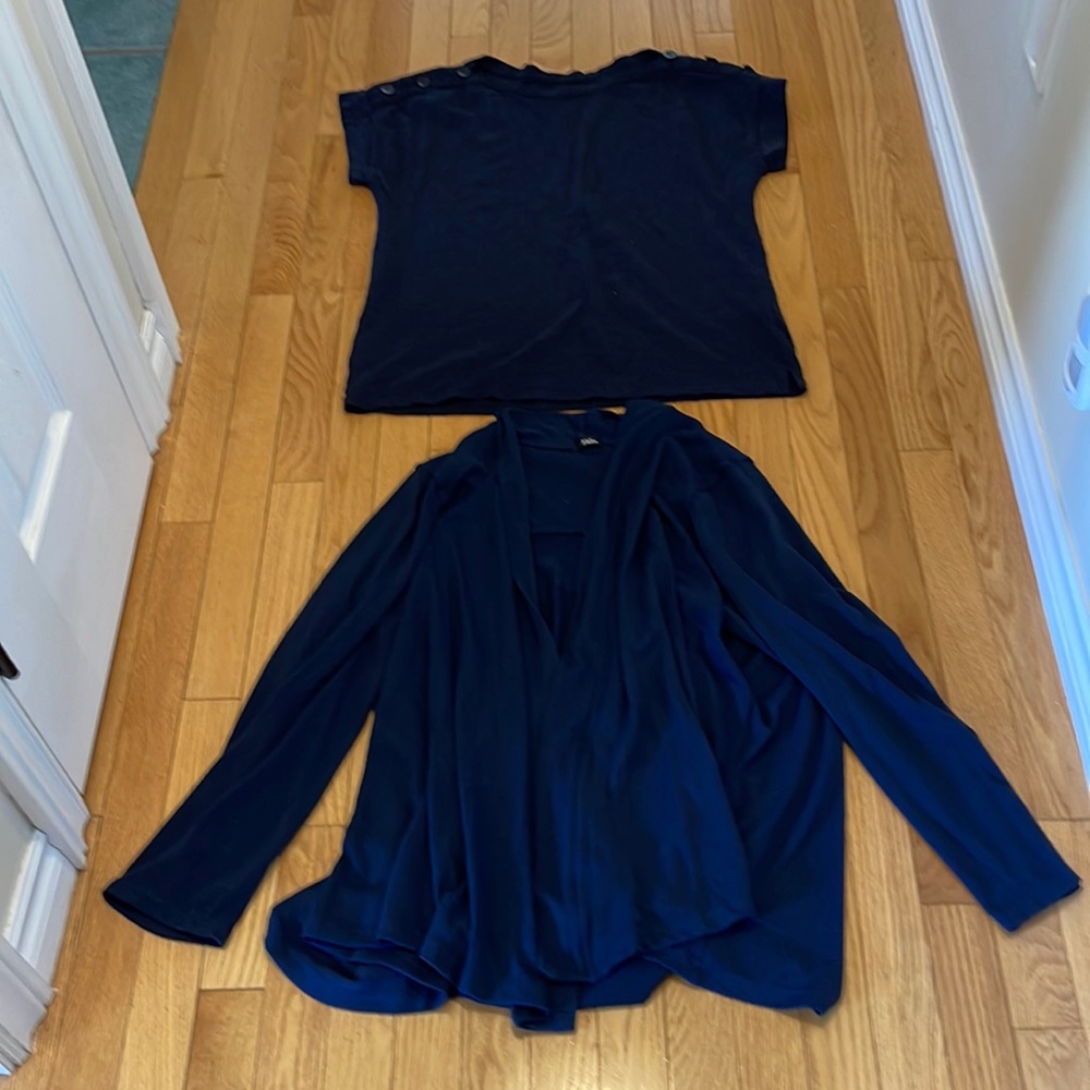 Talbots & Storm top and cardigan size large.